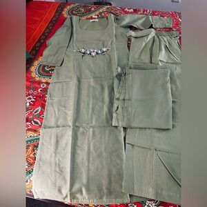 Beautiful green colour kurta set!!